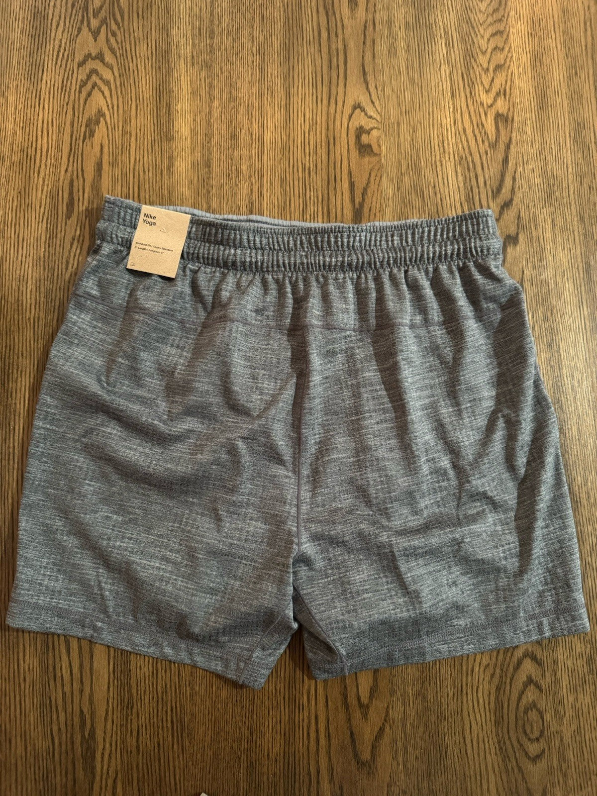 NEW Nike Men's Dri-FIT Yoga 5" Unlined Shorts Grey Size Small- support Vets