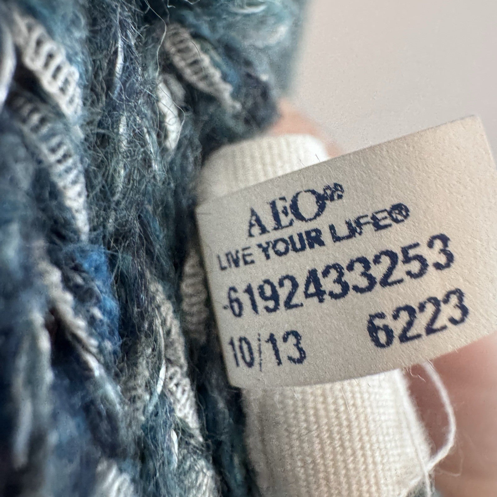 American Eagle XS Blue Marled Cowl Neck Sweater Metallic Cozy Boho