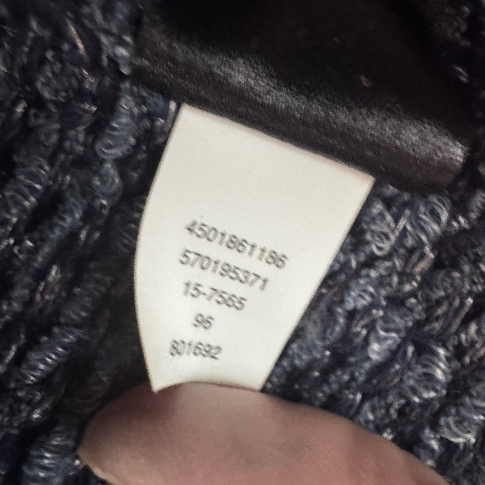 White House Black Market Fringe Knit Cardigan Blue Small Open Front