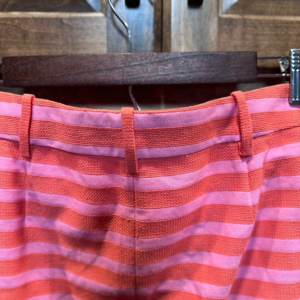 J. Crew Pink and Orange Striped Skirt size 6