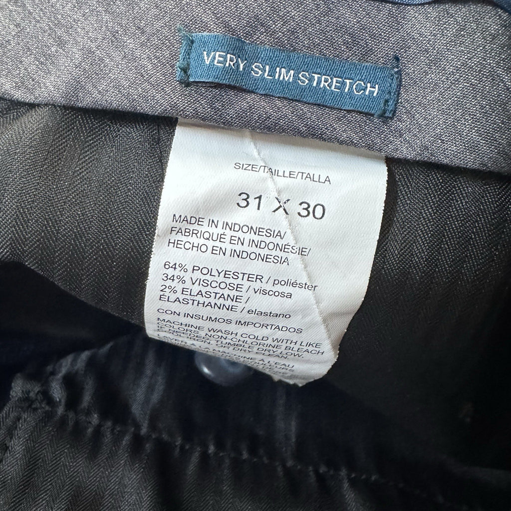 Banana Republic Factory 31x30 Blue Plaid Very Slim Stretch Dress Pants Men’s