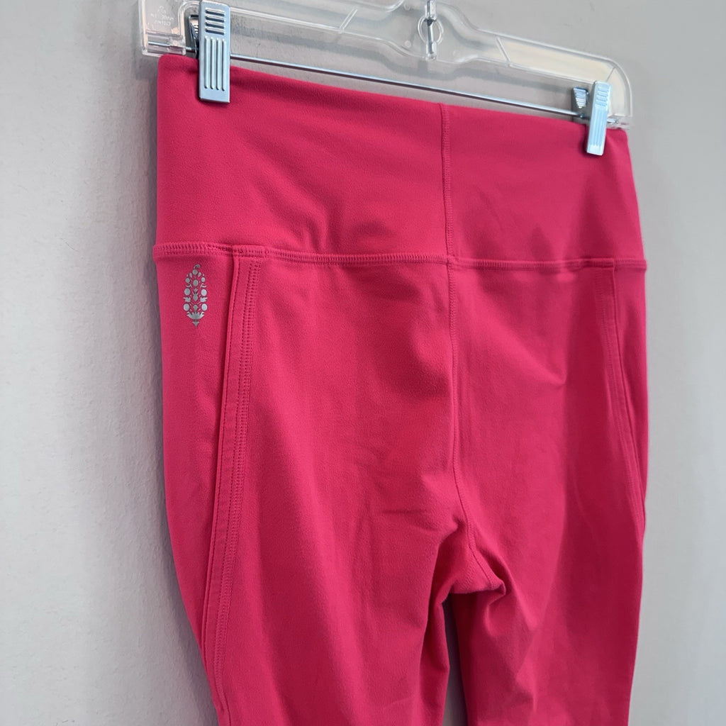 Free People Movement Leggings Women M Pink Crop Yoga Athletic Pants