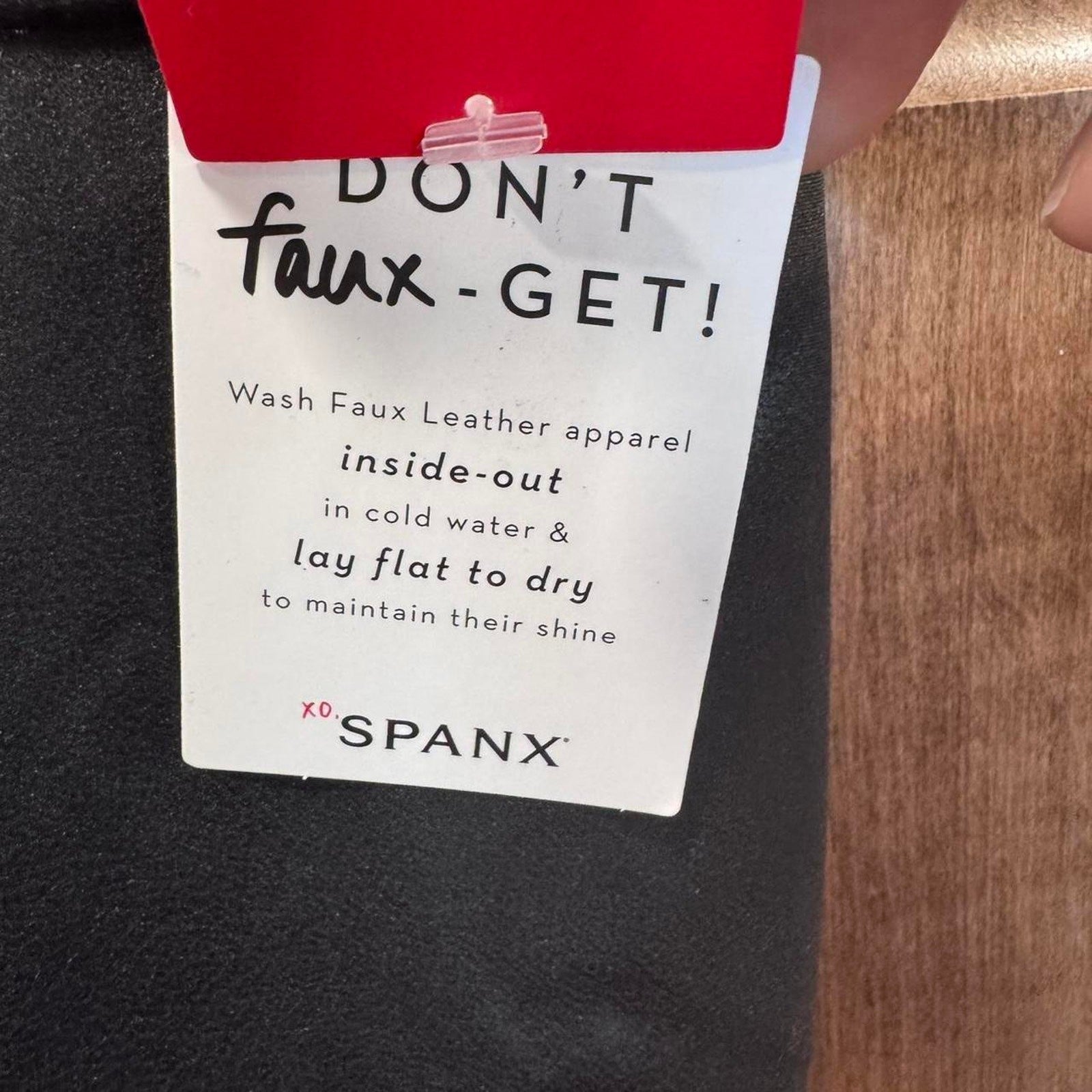 NWT XS Spanx Black Faux Leather Leggings