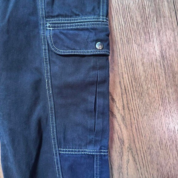 BDG Urban Outfitters Relaxed Skate Jeans 26 Black Cargo Pants Y2K Grunge Utility