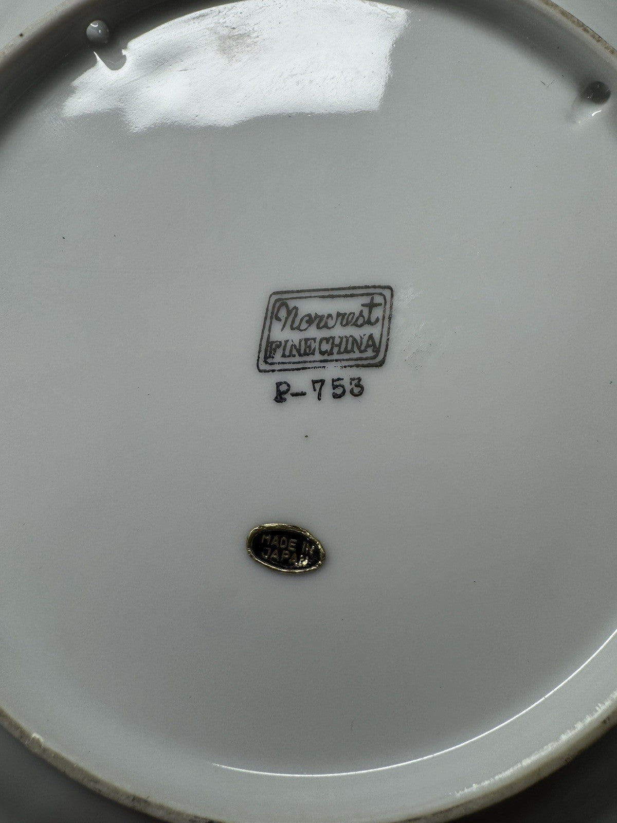 Vintage Norcrest Hand Painted 25th Wedding Anniversary Plate