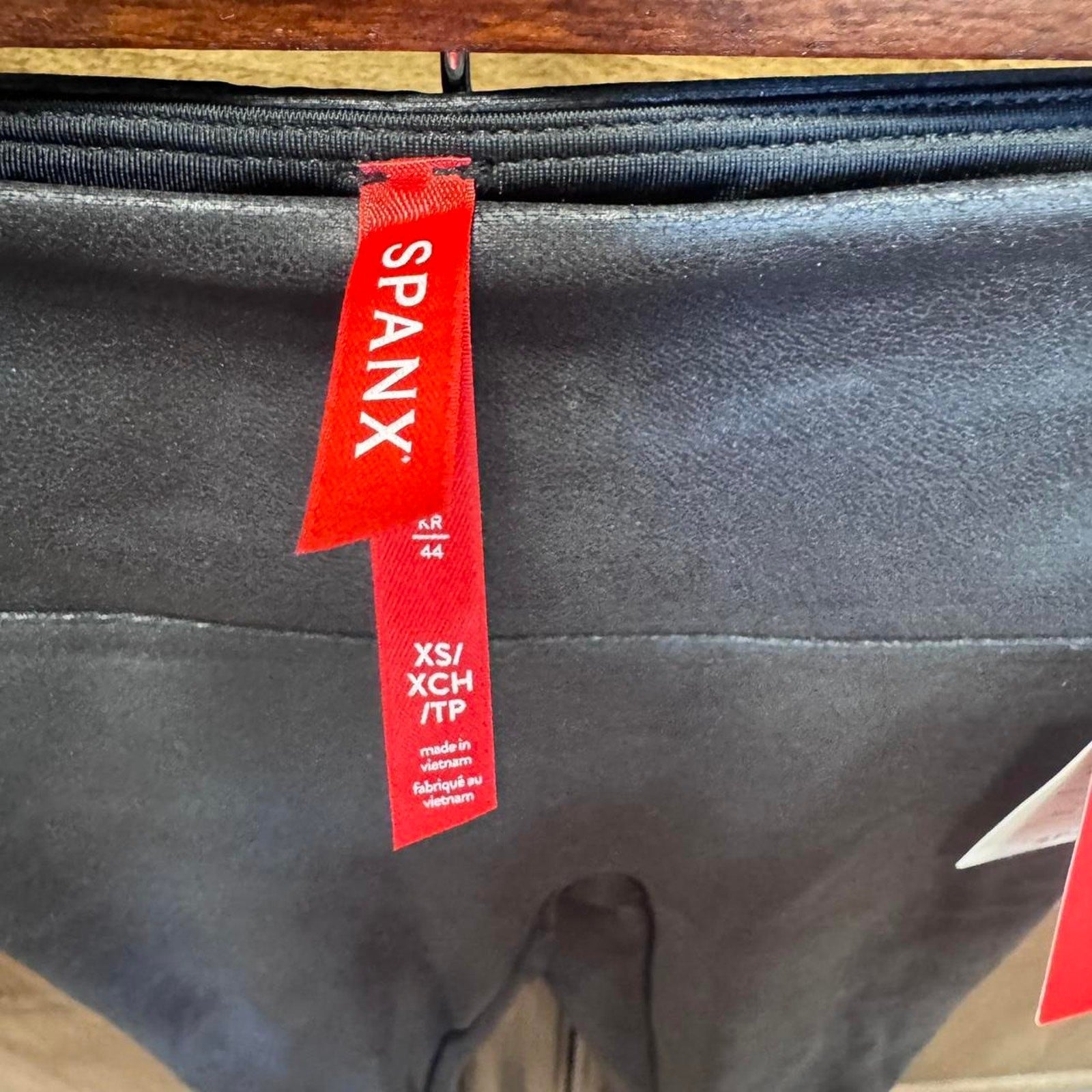 NWT XS Spanx Black Faux Leather Leggings
