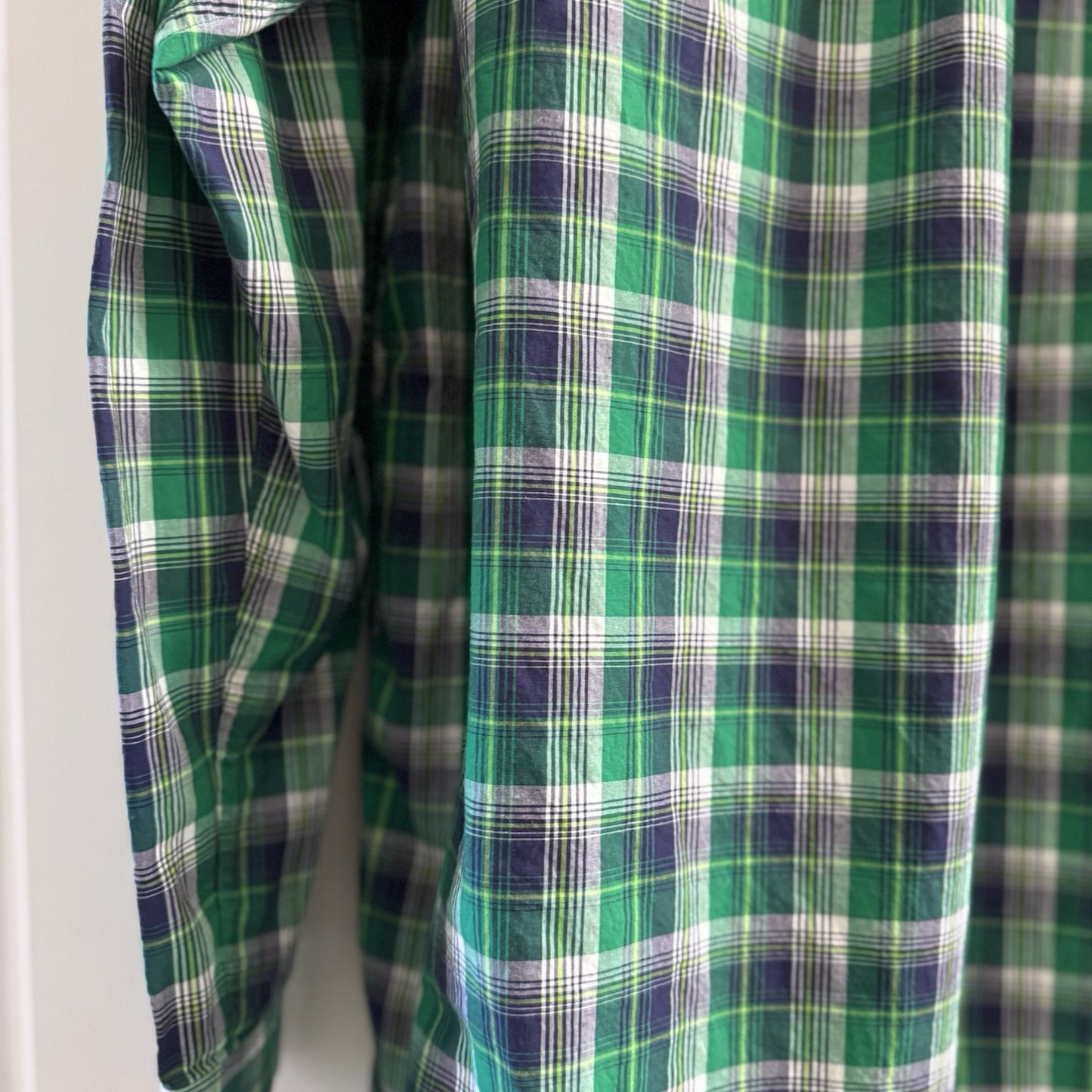 Cinch Men’s Plaid Button Down Shirt XXL Green Blue Western Cowboy Ranchwear