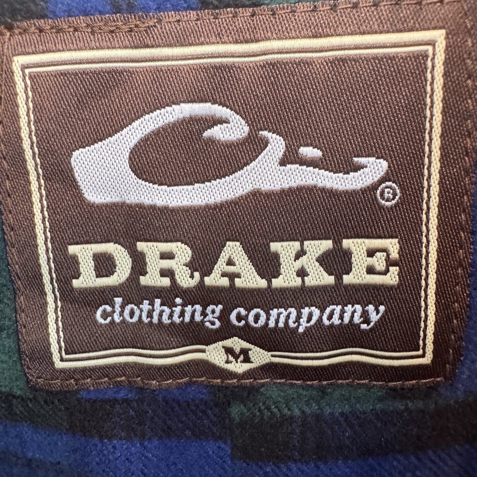 NWT medium Men’s Drake Autumn Brushed Twill Plaid Button-Down Long Sleeve Shirt
