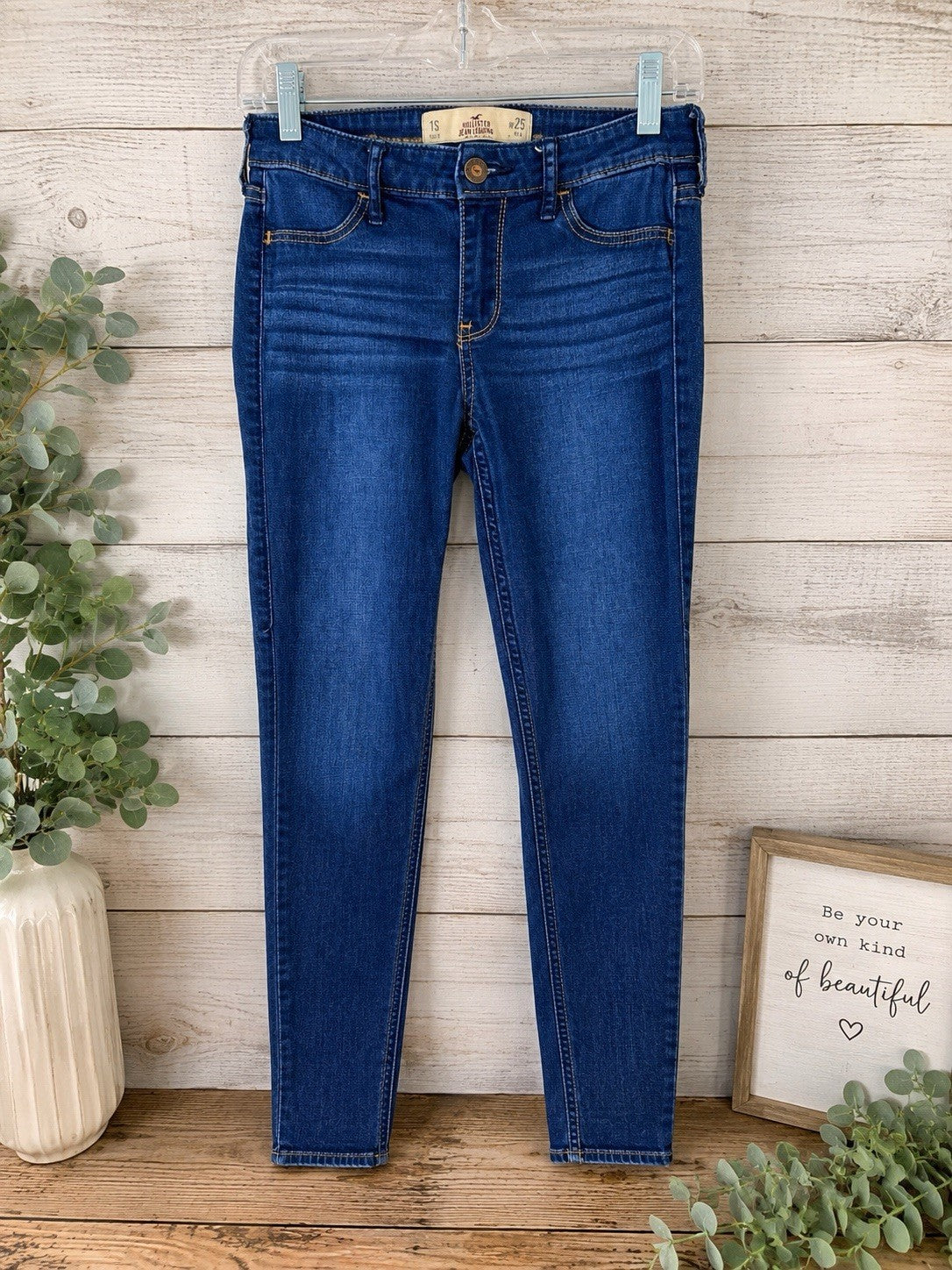 Hollister Jean Legging Womens Size 1S W25 L27 Skinny Stretch Blue Jeans