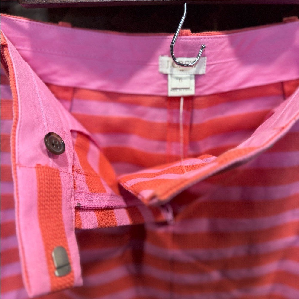 J. Crew Pink and Orange Striped Skirt size 6