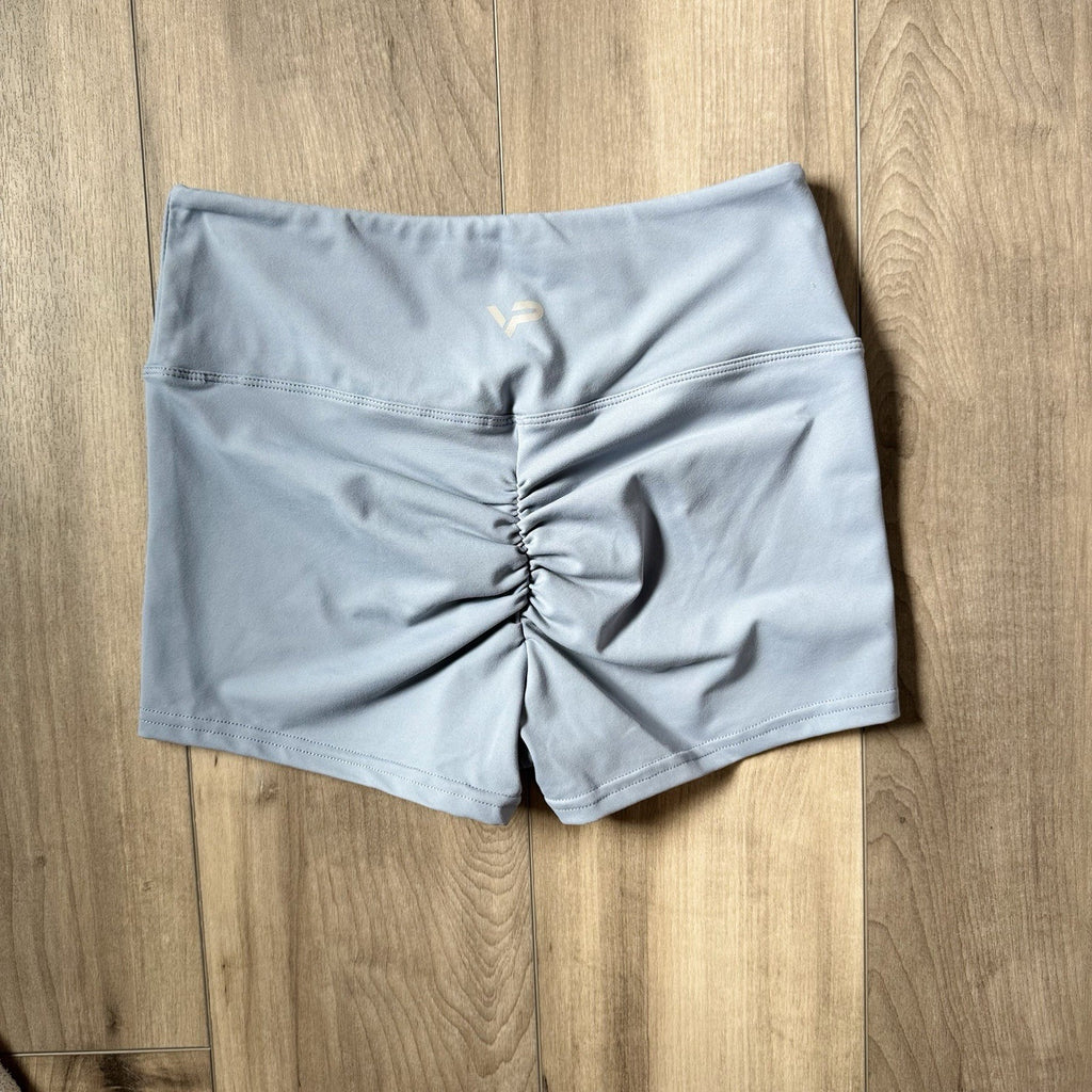 High Waist Scrunch Butt Shorts Women’s Gym Yoga Fitness Blue Size M NWT