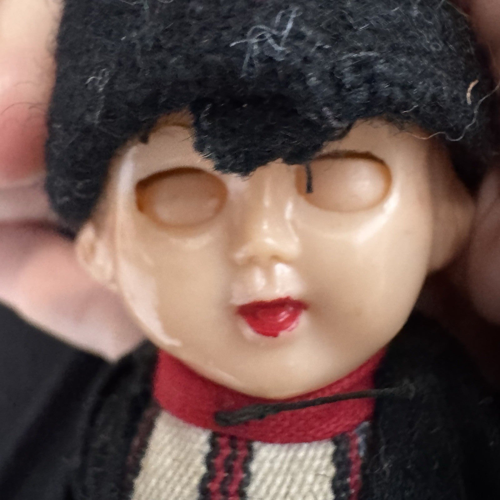 Vintage Dutch Boy Doll 5" Sleepy Eye Wooden Clogs Traditional Holland Costume