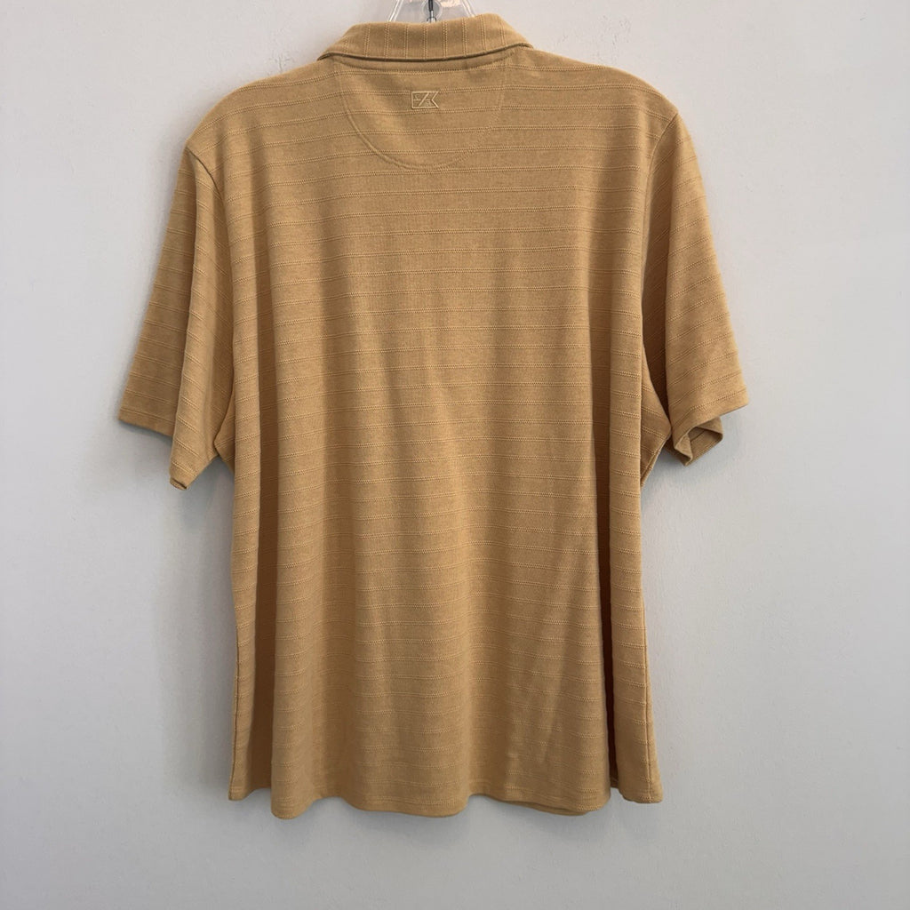 Cutter & Buck Men XXL NWT 1/4 Zip Polo Shirt San Diego Sailboat Mustard