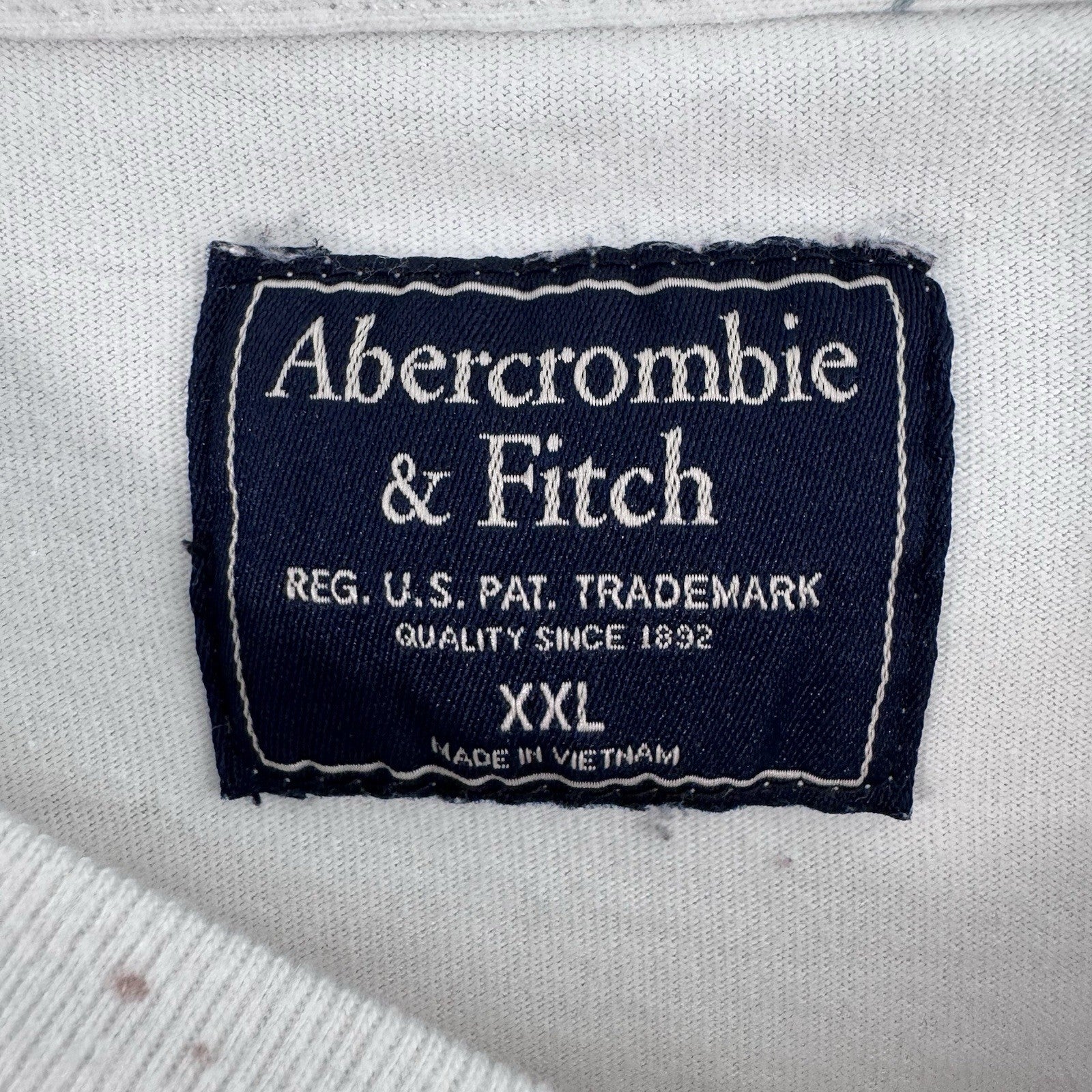 Abercrombie & Fitch Men’s XXL White Paint Splatter Pocket Long Sleeve Shirt