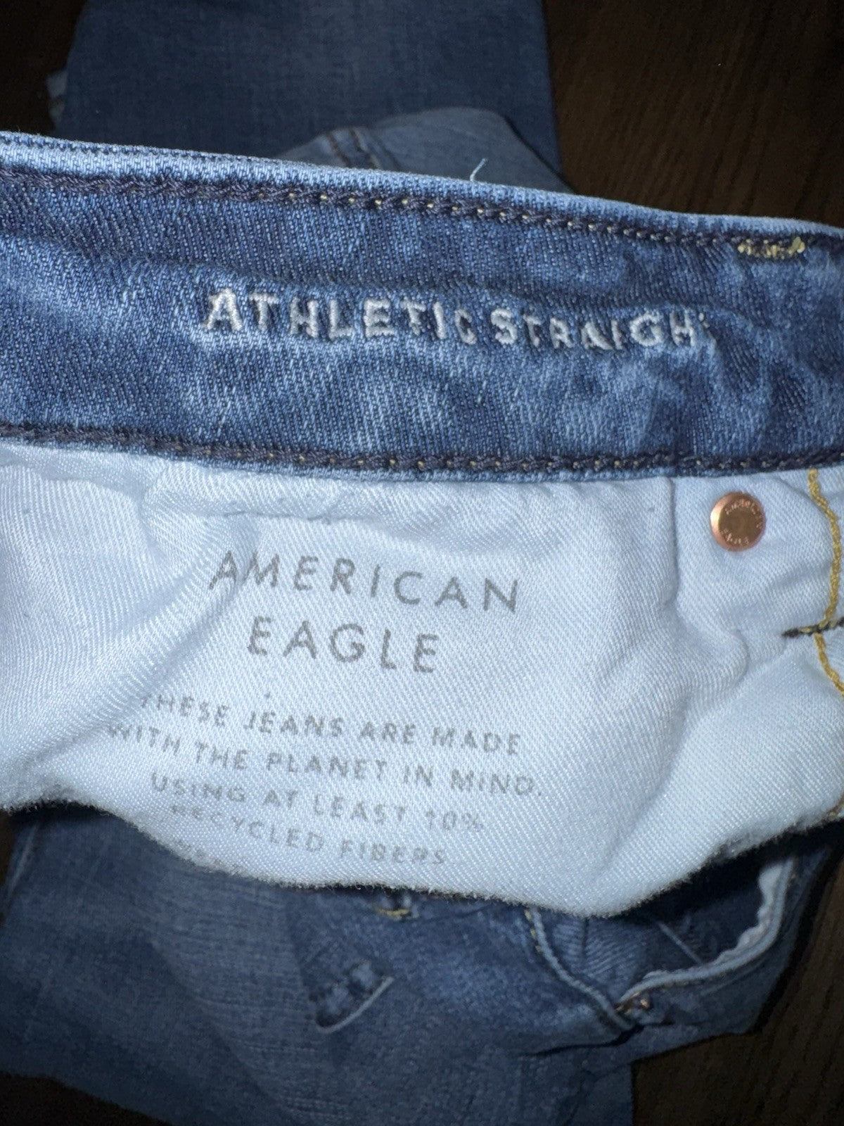 American Eagle AE AirFlex Plus Athletic Straight Fit Jean 32x32 Blue Denim