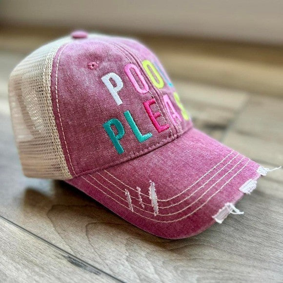 Pool please boutique trucker hat NWT Brand New