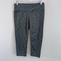 Athleta Capri Leggings Women Medium Gray Blue Space Dye Yoga Workout