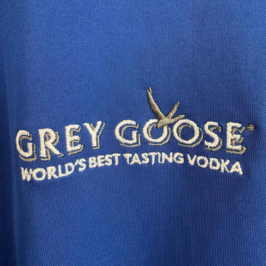 Adidas Golf Men’s XL Blue Grey Goose Vodka UPF 50+ Short Sleeve Polo Shirt