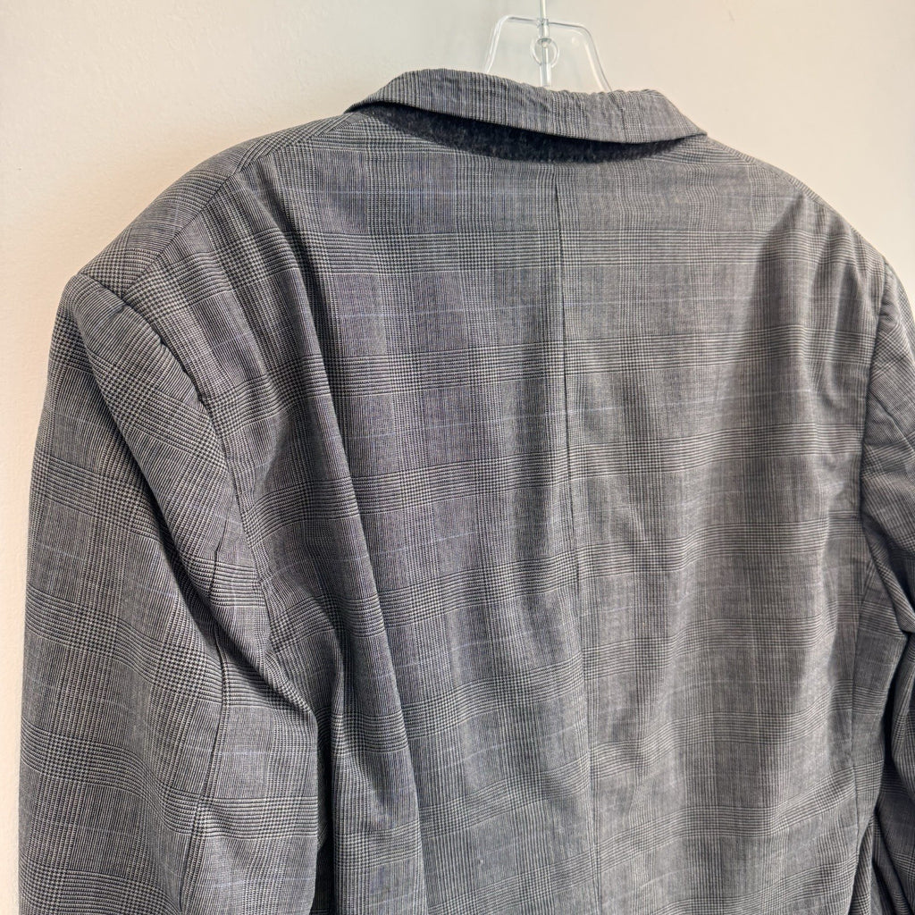 Brooks Brothers Brooksease Gray Plaid Wool Blazer Mens Suit Jacket 42R