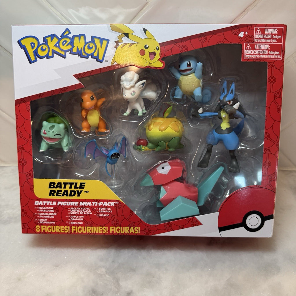 Pokémon Battle Ready Figure Multi Pack 8 Figures Bulbusaur, Zubat, Lucario New