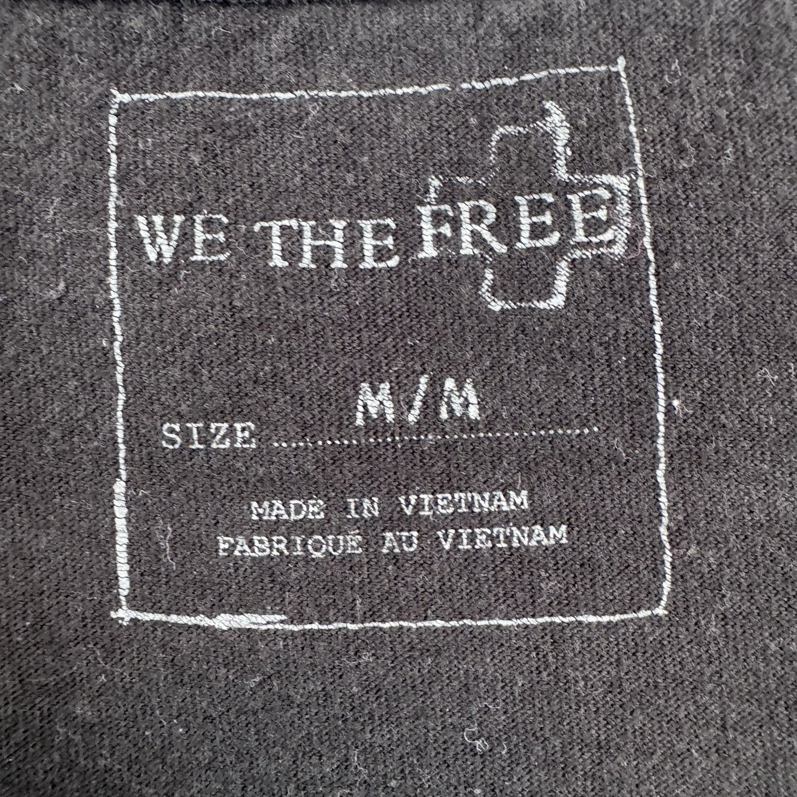 Free People We The Free Distressed Tank Top Black Cutout Bleach M