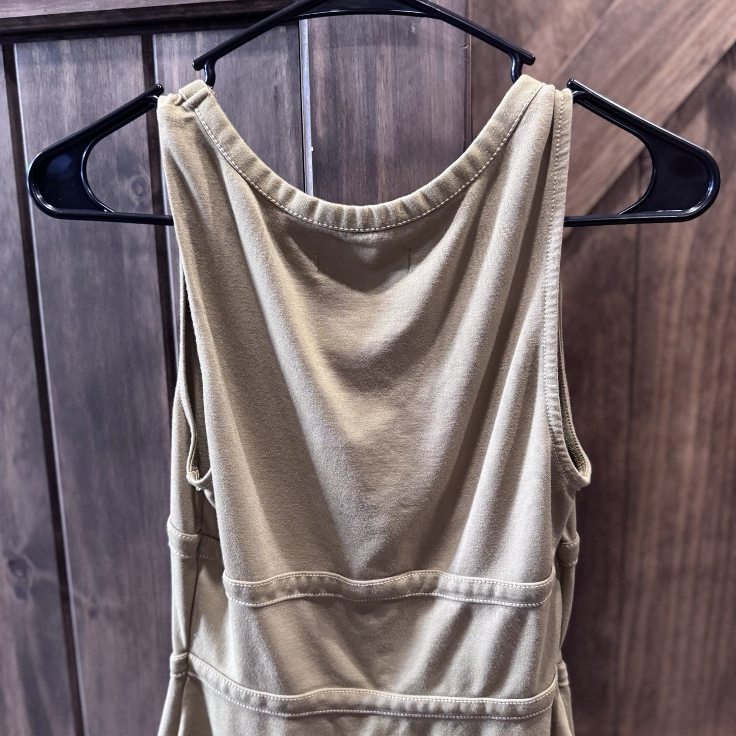 Urban Outfitters Olive Green Fit & Flare Sleeveless Dress - Size Small