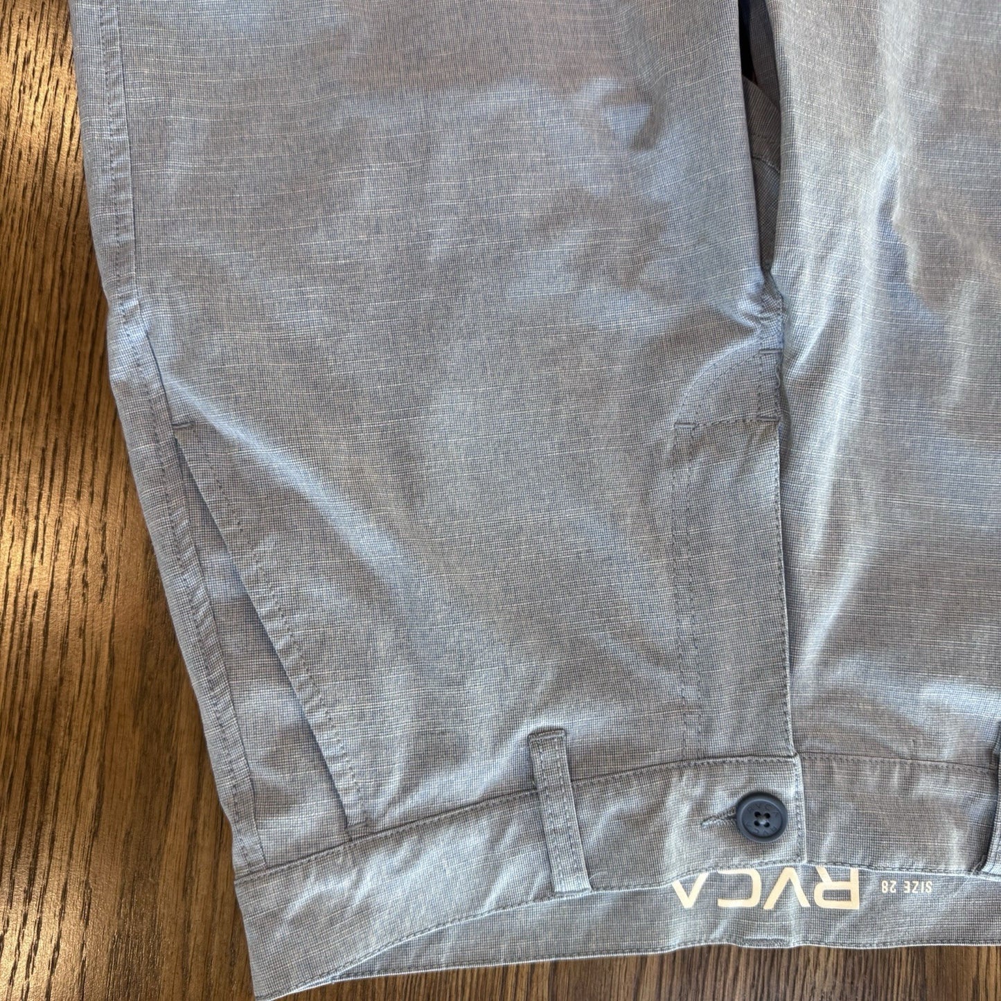 RVCA Men’s Tailored Fit Dress Shorts Size 28 Gray Lightweight Casual Chino Look