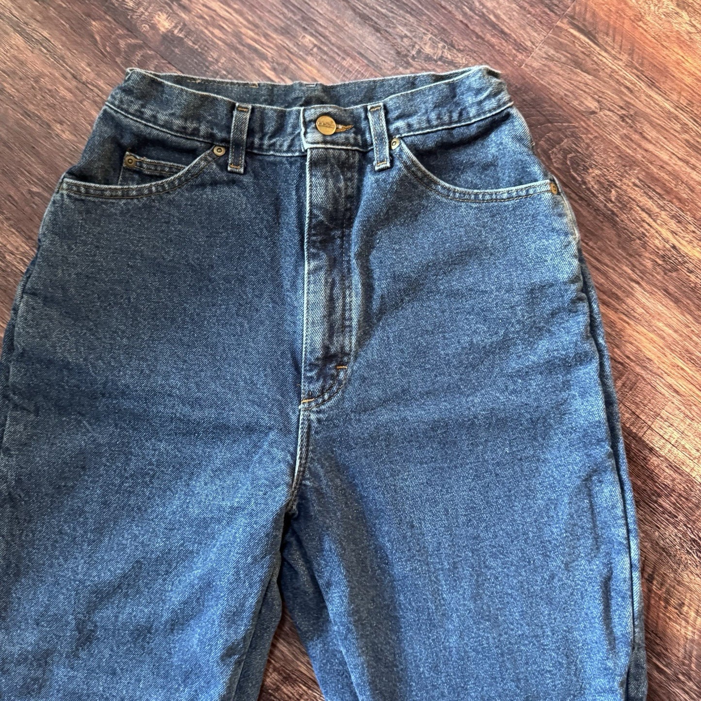 Vintage L.L. Bean Flannel Lined Jeans Women’s 10 Tall Blue High Rise USA Made 
