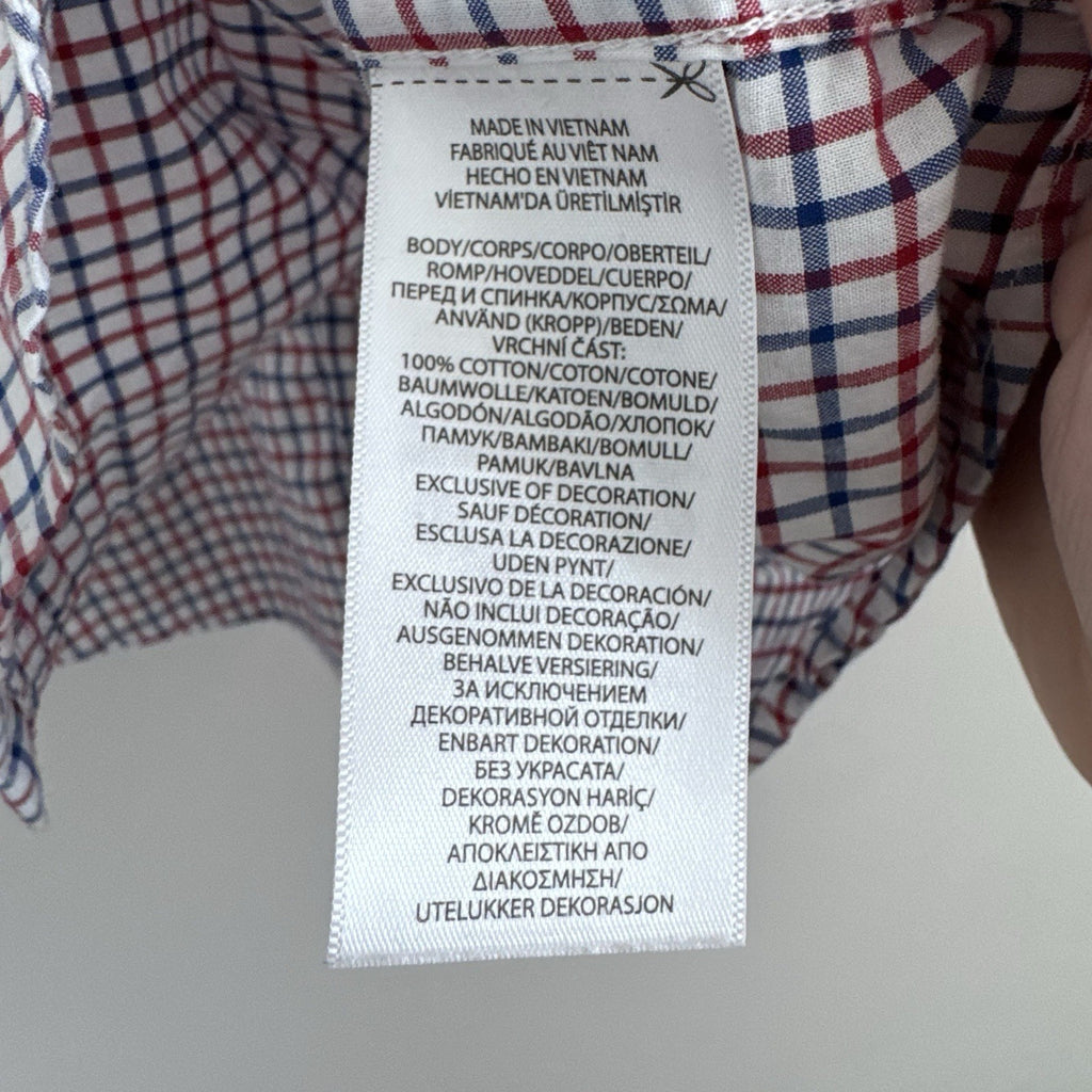 Polo Ralph Lauren Plaid Button Down Shirt Mens M Red Blue Cotton 