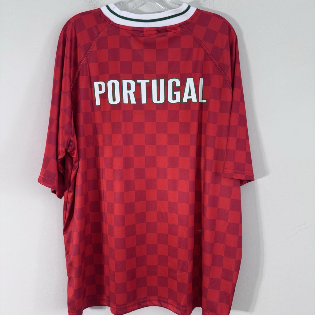 New Umbro Portugal Soccer Jersey Men’s L Red Checkered World Cup 2026 Football