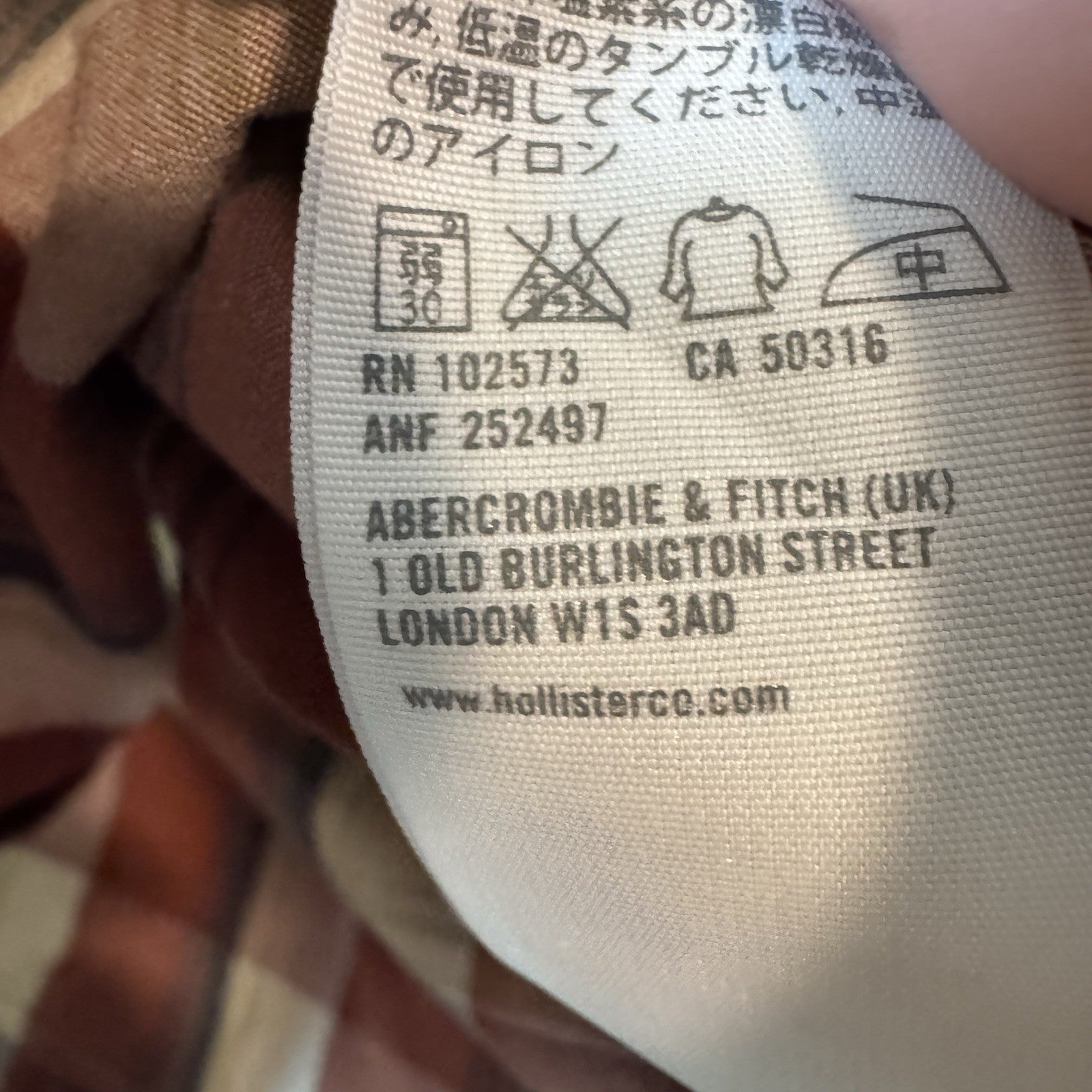 Hollister Men’s Western Plaid Shirt Small Snap Button Pearl Red Navy Cotton