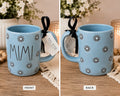 Rae Dunn MIMI Daisy Mug Blue Floral Coffee Cup Artisan Collection New
