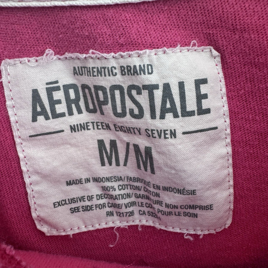 Aeropostale Aero Surf 87 Graphic T Shirt Pink Men’s Medium Cotton Tee Y2K