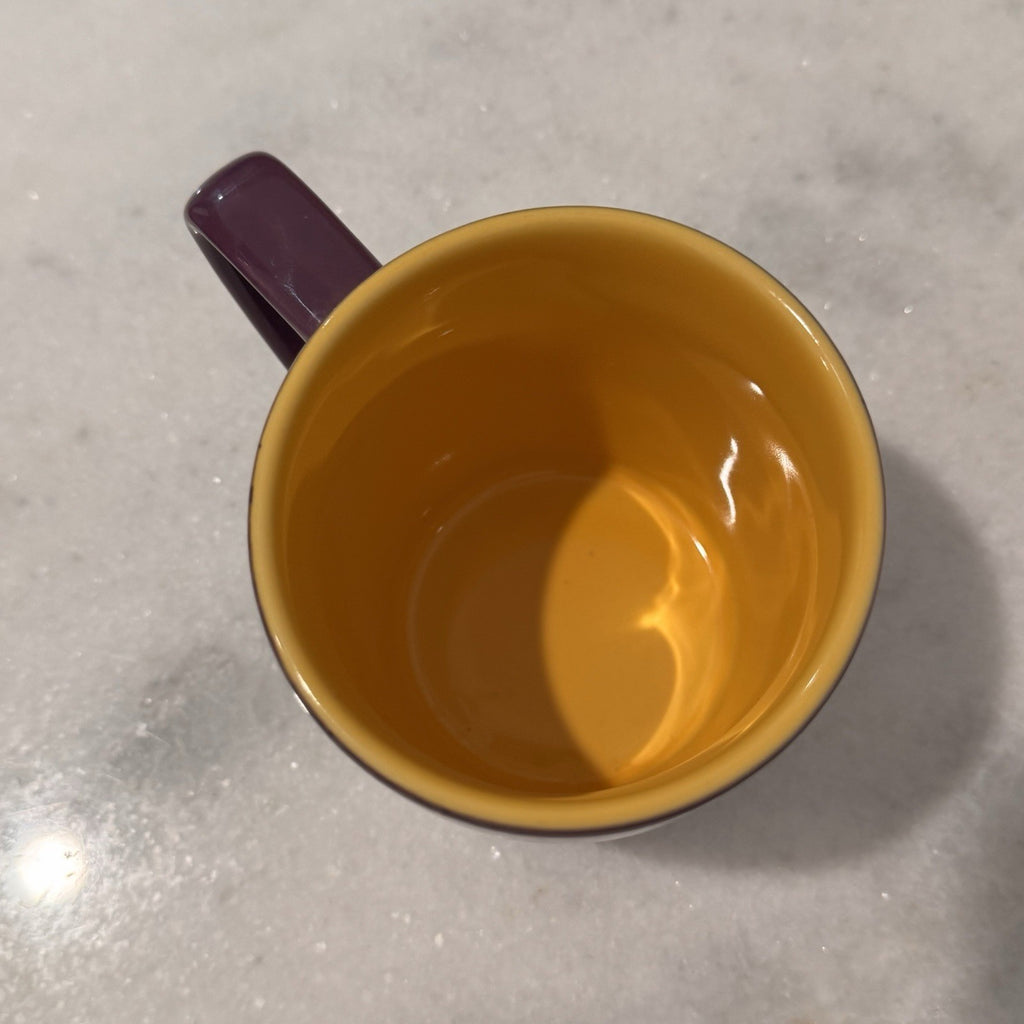 Disney Parks Minnie Mouse Purple Yellow Coffee Mug Cute Sweet Adorable Cup