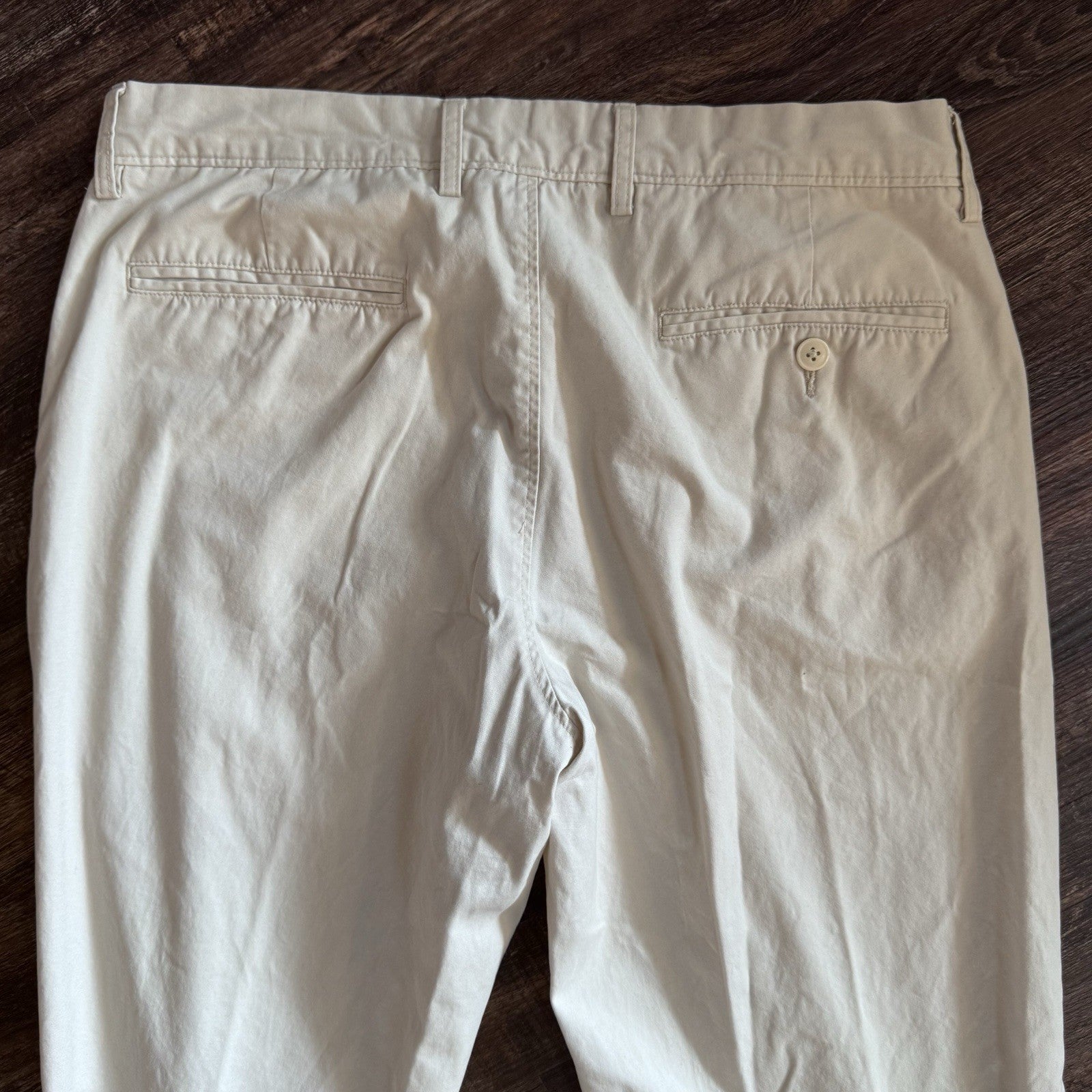 J.Crew The Sutton Summerweight Chino Pants 32x34 Beige Cotton Flat Front A0928