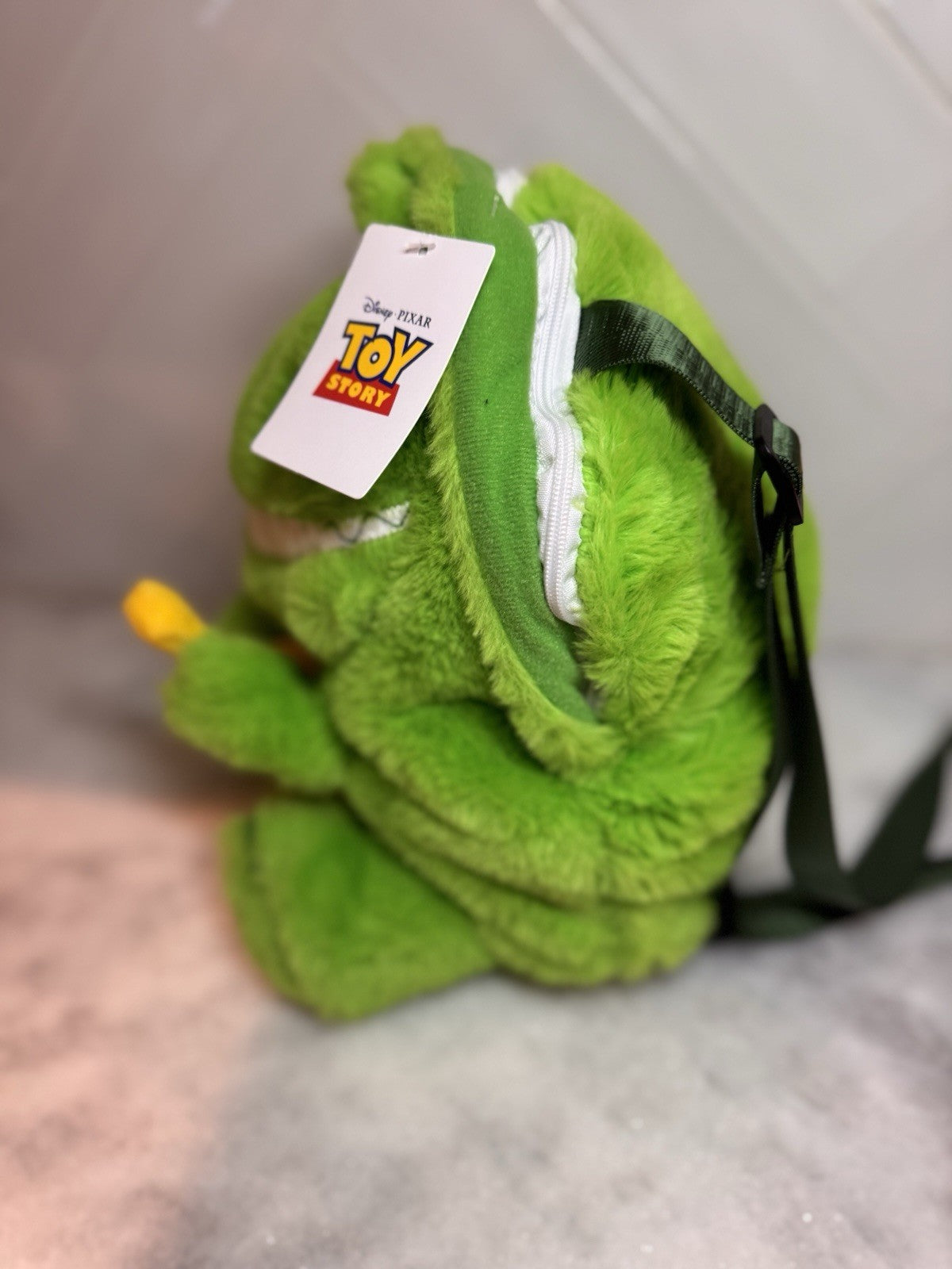Disney Pixar Toy Story Rex Plush Backpack – Green Dinosaur Bag - NWT 7inX10in