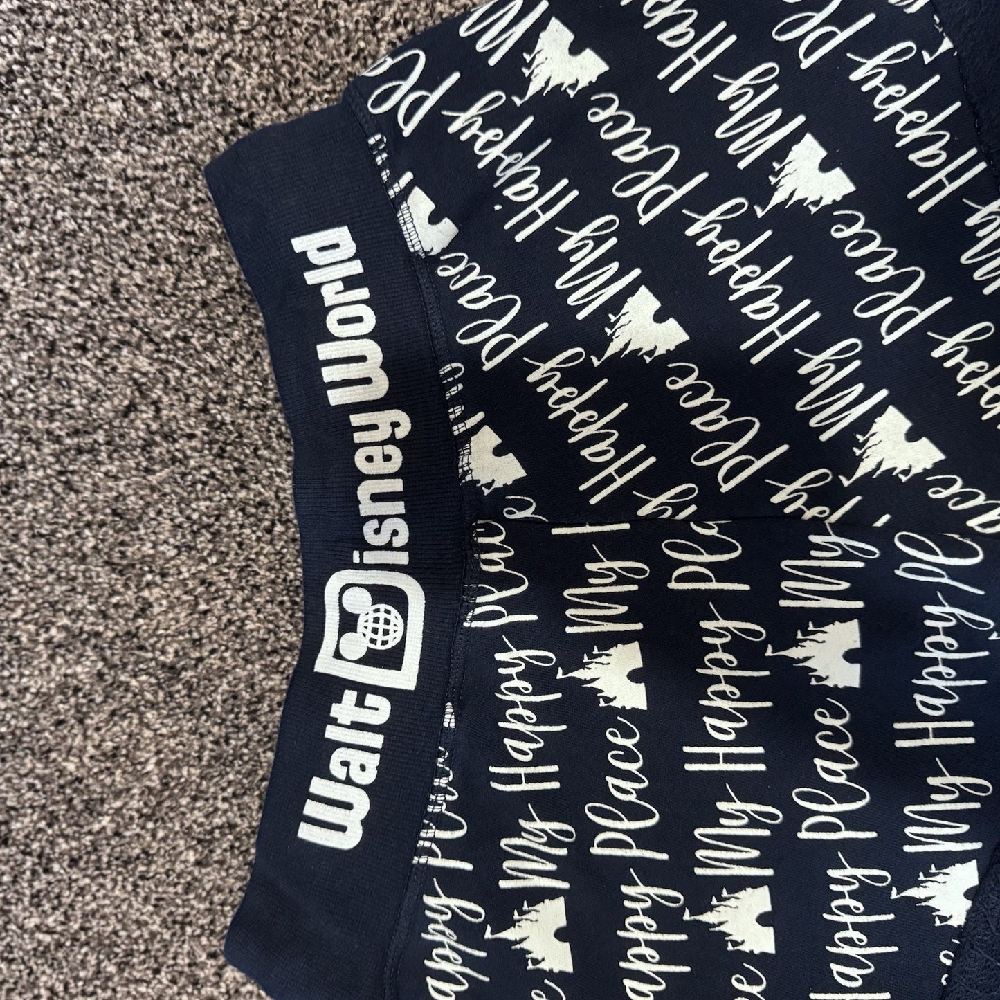 Disney Parks Shorts Bottoms Women's Size Small S Blue Navy White "Happy Place"