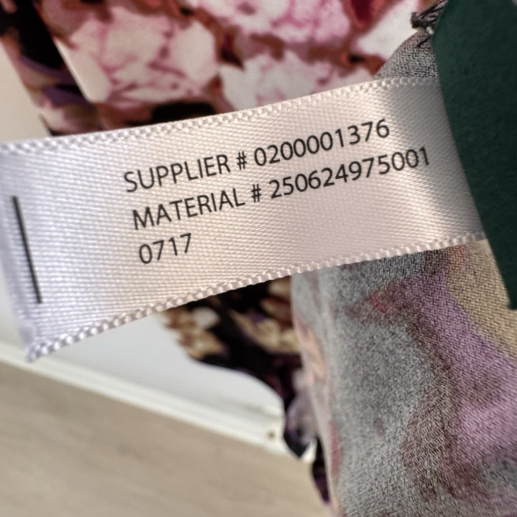 Lauren Ralph Lauren Floral V-Neck Sheath Dress Padded Shoulder Size 4