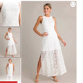 NWT Aura Red Dress Boutique White Lace Maxi Dress Sleeveless Women’s Small