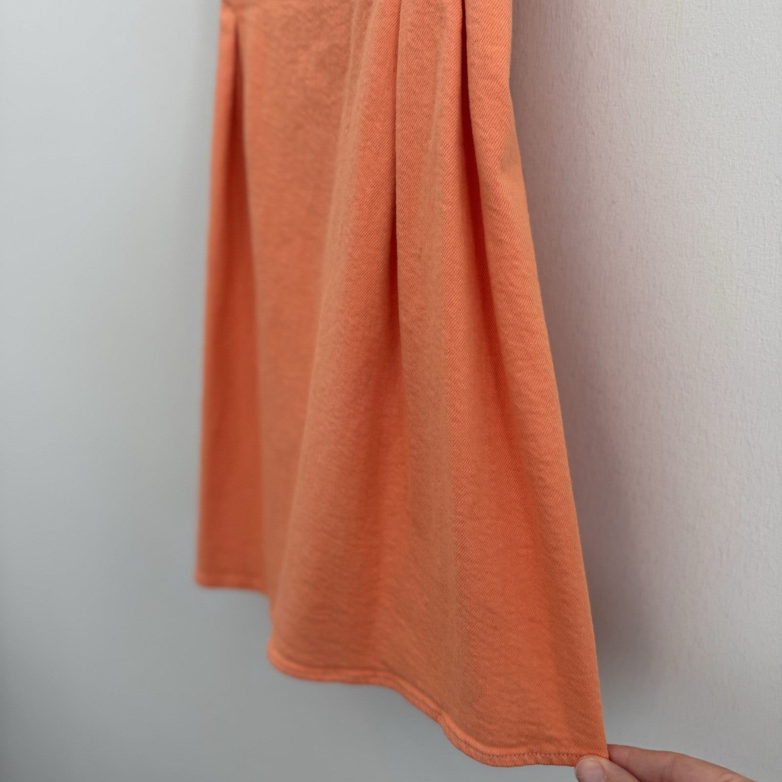 American Eagle Orange Denim Fit & Flare Dress Medium M Sundress Criss Cross Back