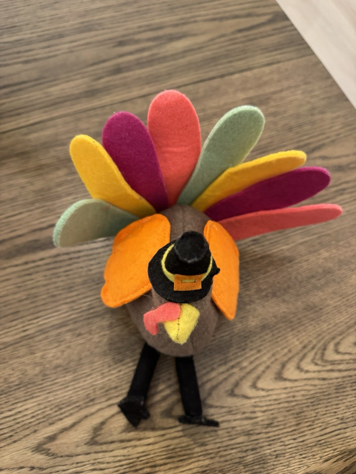 Rare Target 7" Felt Sitting Turkey Thanksgiving Decoration Plush