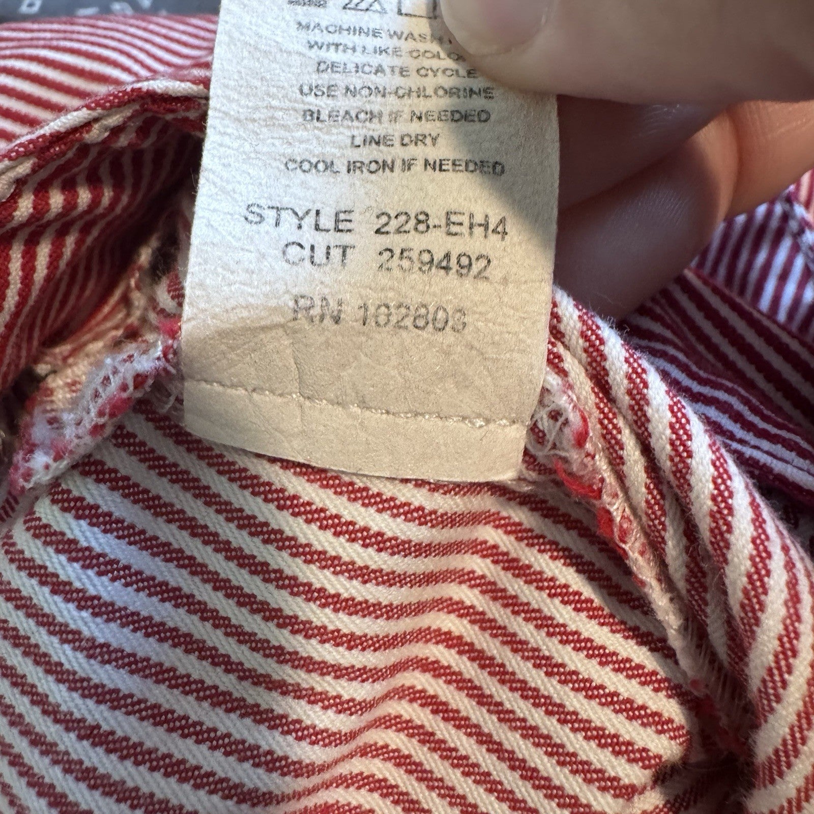 Briggs New York Red White Pinstripe Skort Size 10 Stretch Cotton Blend
