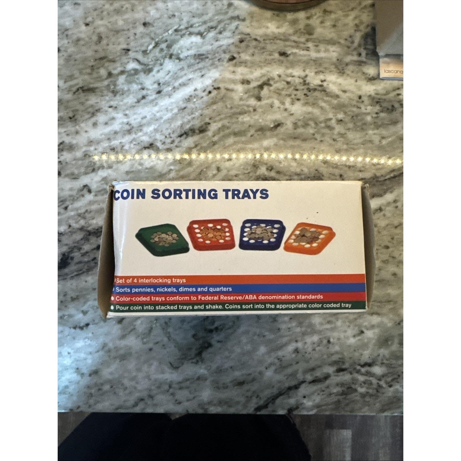 Nadex Quick Sort Coin Organizing Color Coded Sorting Trays for Pennies Nickel...