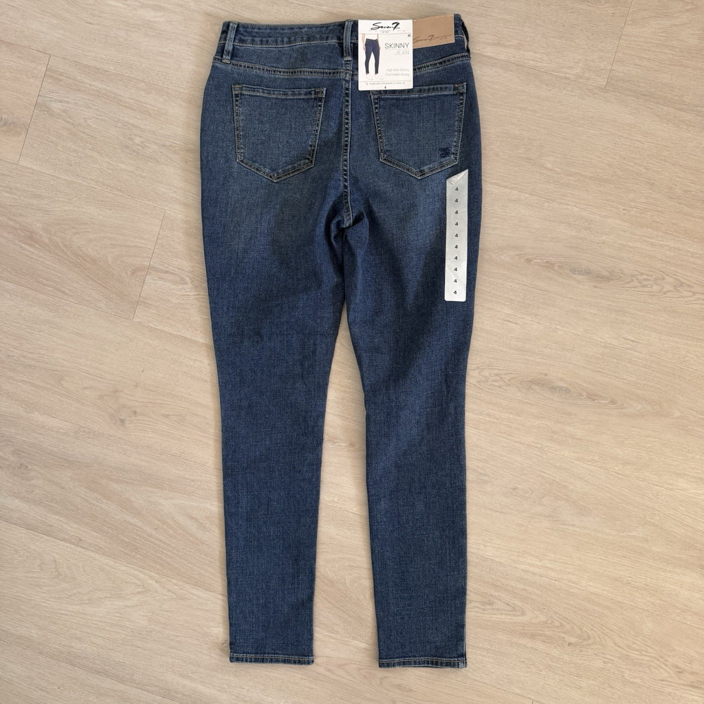 Seven7 High Rise Skinny Jeans Size 4 St James Wash NWT