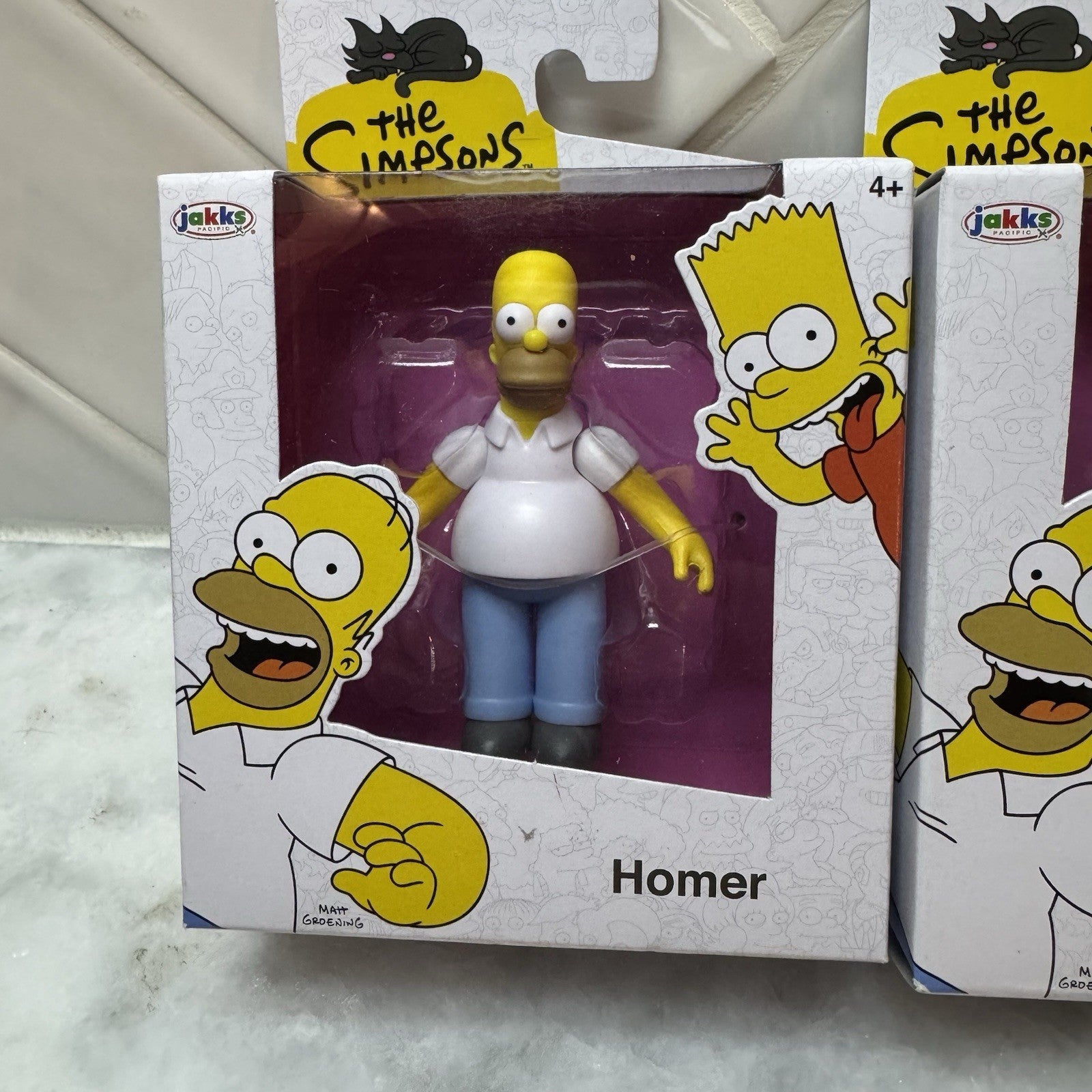 The Simpsons Homer and Ned Sanders Figure 2.5" Jakks New