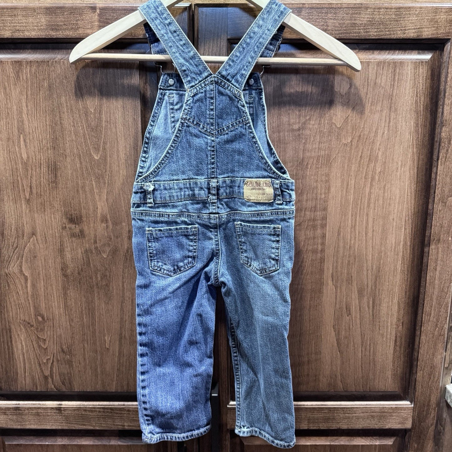 VTG Genuine Kids from OshKosh Boys Denim Overalls Size 2t Blue Jean Vintage
