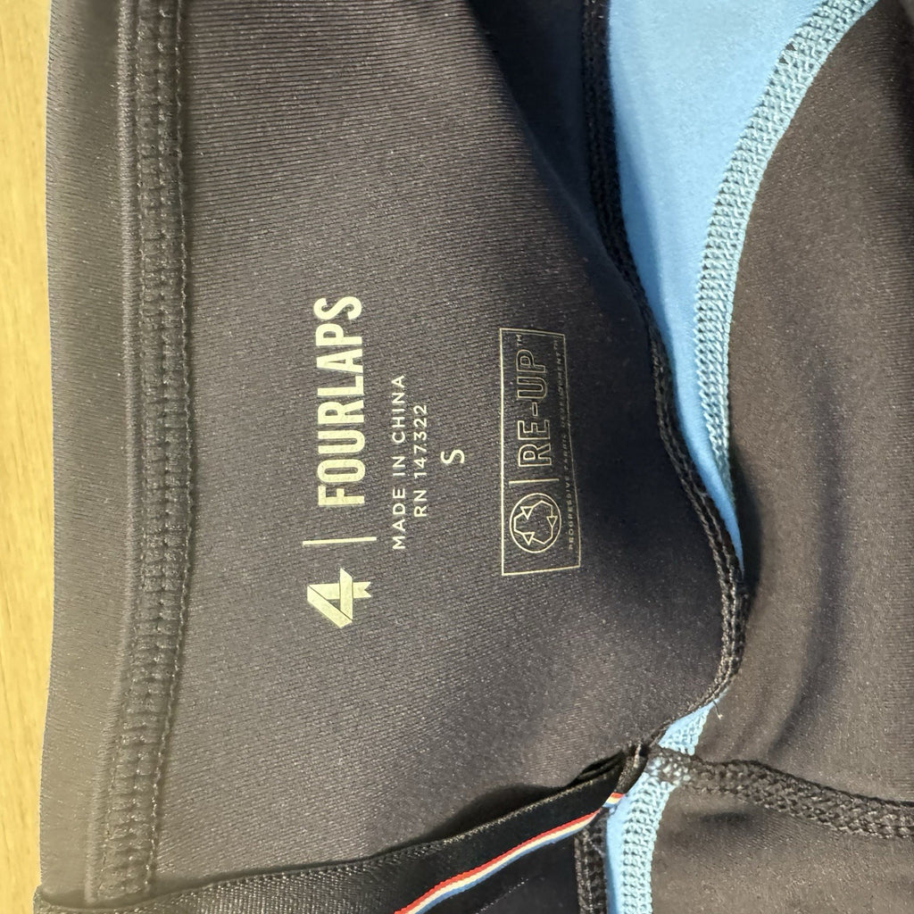 Fourlaps Re-Up Compression Shorts Womens Small Black Blue Athletic Running