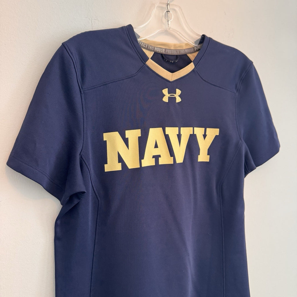 Under Armour Navy Midshipmen NCAA HeatGear Performance Shirt Men’s Small