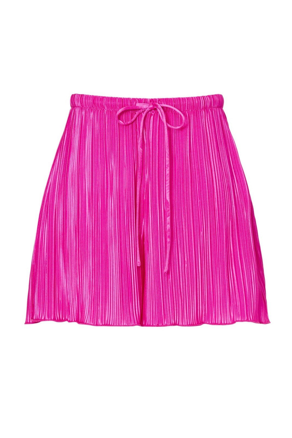 Good American Fuchsia Women’s Pleated Shorts 00 0 Satin Barbiecore