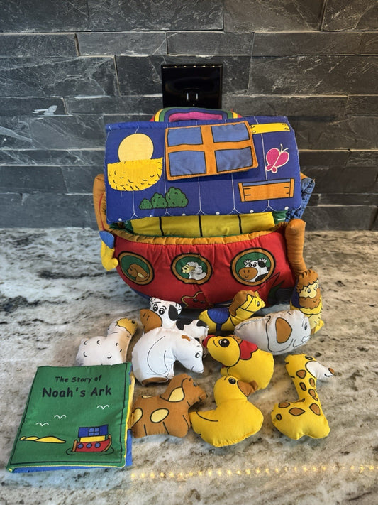 Vintage AVON Noahs Ark Stuffed Soft Plush Toy Animals Baby Play 12 Piece Set